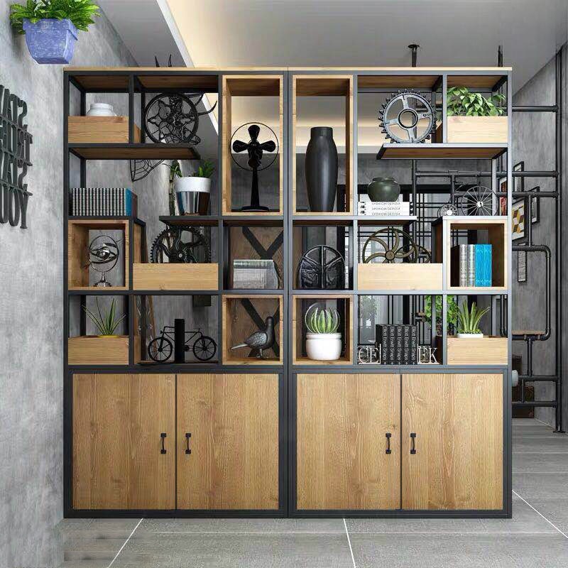 Tủ Tài Liệu Gỗ Liền Kệ Trang Trí - THS192