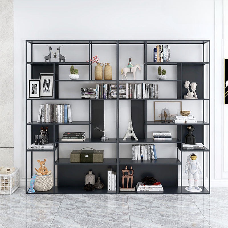 Tủ Tài Liệu Gỗ Kệ Trưng Bày Khung Sắt - THS203