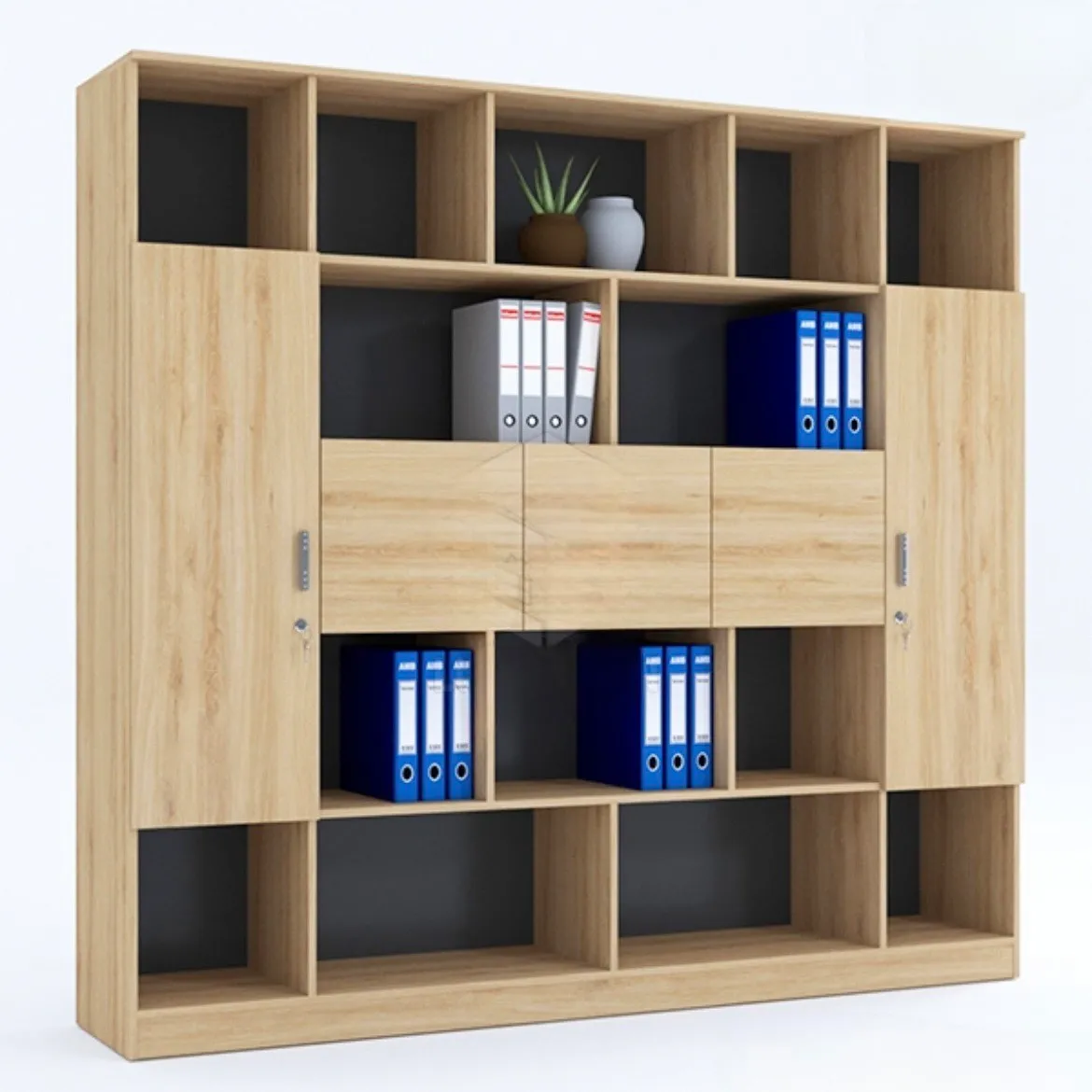 Tủ Tài Liệu Gỗ Kệ Trưng Bày Độc Đáo - THS208