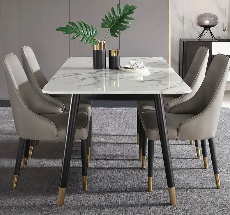 Bộ Bàn Ăn Ghế SANDY Mặt Bàn Vân Đá Sang Trọng - BGA26
