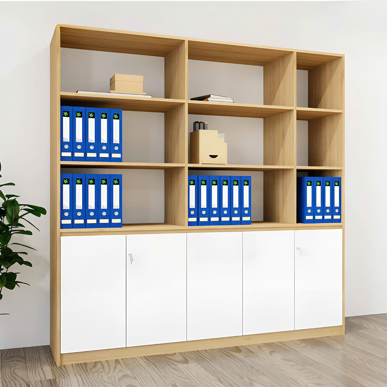 Tủ Tài Liệu Gỗ Nhiều Ngăn Tiện Lợi - THS91