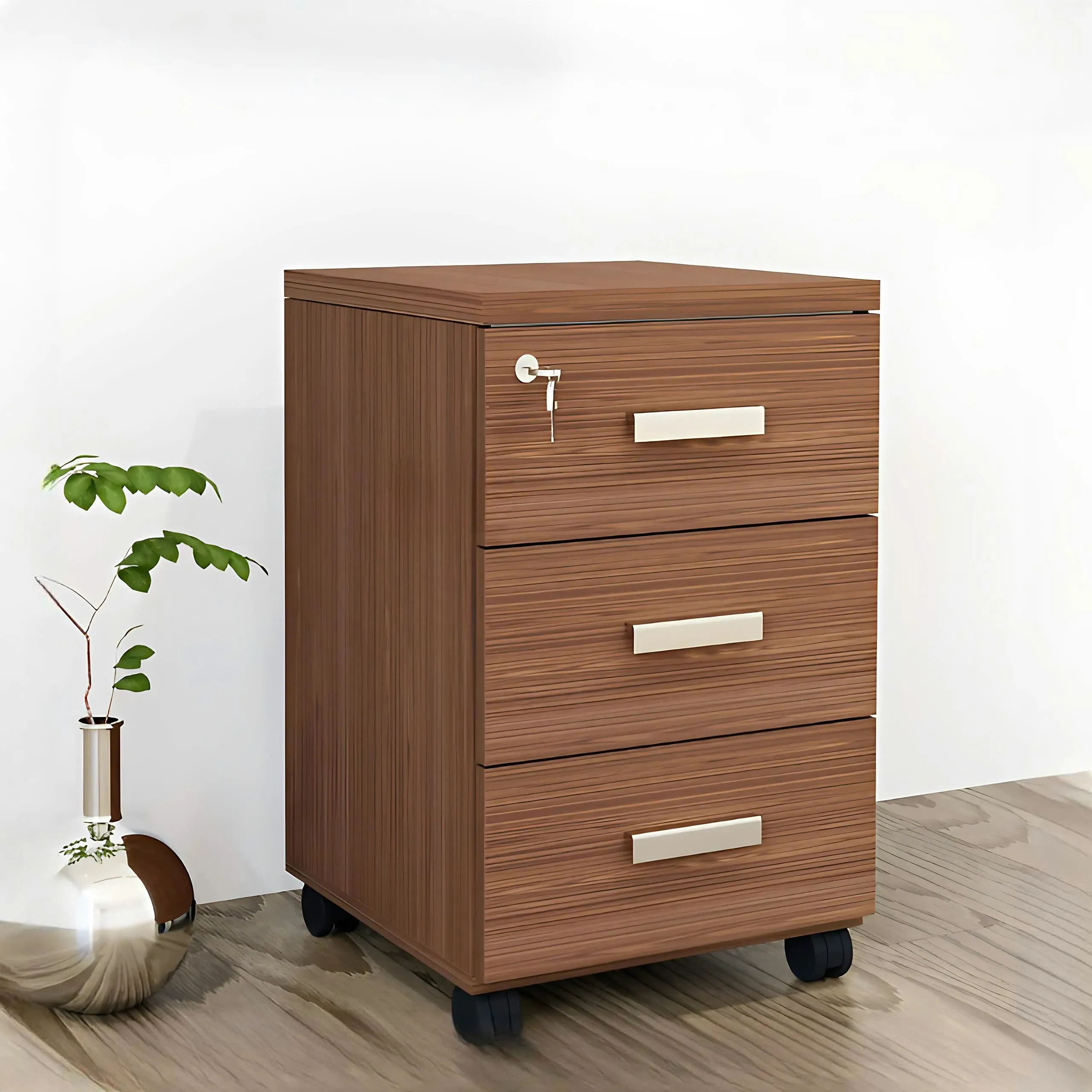 Tủ Phụ Di Động 3 Ngăn Màu Hạt Dẻ - TP31