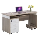 Bàn Làm Việc Gỗ Có Kệ PU Đa Năng  - BG9