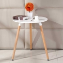 Bàn Cafe Tiếp Khách Eames 3 Chân Gỗ Trắng - BCF3