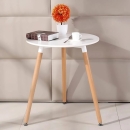 Bàn Cafe Tiếp Khách Eames 3 Chân Gỗ Trắng - BCF3