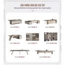 BÀn Giám Đốc Chân Cách Điệu Họa Tiết Nổi Ấn Tượng - BGD97
