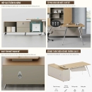 Bàn Giám Đốc Chân Sắt Thanh Mảnh Phối Màu Trẻ Trung - BGD99