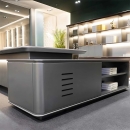 Bàn Giám Đốc Gỗ MDF Có Yếm Nan Sóng Và Đèn Led - BGD188