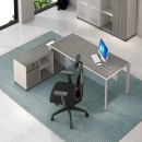 Bàn Giám Đốc Góc L Chân Sắt Cao Cấp - BGĐ23