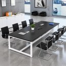 Bàn Họp 240x120x75cm Chân Sắt Màu Trắng Sơn Tĩnh Điện - BH56