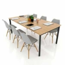 Bàn Họp Văn Phòng Hiên Đại Chân Sắt Gỗ MDF - BH44