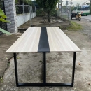Bàn Họp Văn Phòng Chân Sắt 2m4 x 1m2 Giá Rẻ - BH12