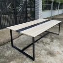 Bàn Họp Văn Phòng Chân Sắt 2m4 x 1m2 Giá Rẻ - BH12