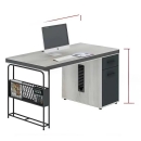 Bàn Làm Việc Chân Sắt Kèm Hộc & kệ Lưới Tiện Lợi - BLV141