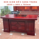 Bàn Giám Đốc Cổ Điển Sơn Pu 1m6 x 80 - BGĐ77