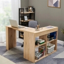 Bàn Làm Việc Gỗ Chữ L Tích Hợp Kệ 4 Ô Đa Dụng - BG76
