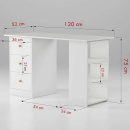 Bàn Làm Việc Gỗ Có Ngăn Kéo Và Kệ - BG70