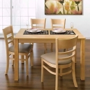 Bộ Bàn Ăn CaBin 4 Ghế  Mặt Bàn Màu Tự Nhiên - BGA6