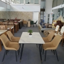 Bộ Bàn Ăn Ceramic 4 Ghế Loft Sang Trọng - BGA1