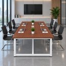 Bàn Họp Văn Phòng Chân Sắt Trắng 200x100x75cm – BH63