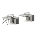 Cụm Bàn Làm Việc 2 Người Chân Sắt Đẹp - BC62