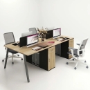 Cụm Bàn Làm Việc 4 Người Chân Sắt Sơn Tĩnh Điện Sang Trọng - BC110