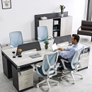 Cụm Bàn Làm Việc Có Vách Ngăn Gỗ MDF Đẹp - BC45
