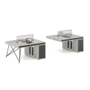 Cụm Bàn Làm Việc Đôi Thiết Kế Đơn Giản Kèm Hộc Tủ Gọn Gàng - BC81