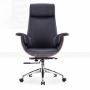 Ghế Giám Đốc Bọc Da Ốp Gỗ Sang Trọng - GGĐ10