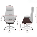 Ghế Giám Đốc Bọc Da Ốp Gỗ Sang Trọng - GGĐ10