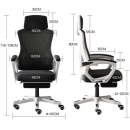 Ghế Xoay Công Thái Học Có Gác Chân Nệm - CTH6