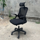 Ghế Xoay Tựa Đầu Tay Gập Màu Đen - GX70
