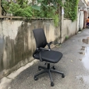 Ghế Xoay Văn Phòng Tay Gập Màu Đen - GX13