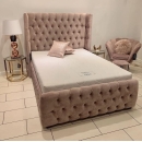 Giường Ngủ Bọc Vải Nỉ  Nút Thắt Độc Đáo - GN13