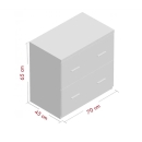 Hộc Tủ Gỗ 2 Ngăn Kéo Hiện Đại - TP52