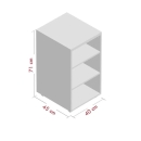 Hộc Tủ Gỗ 3 Tầng Dễ Di Chuyển - TP53