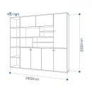 Tủ Tài Liệu Giám Đốc Có Kệ Trưng Bày - THS127