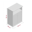 Tủ Bếp Gỗ Mini 2 Cánh Nhỏ Gọn - TB46