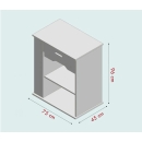 Tủ Bếp Gỗ Mini Có Ngăn Kéo Và Bánh Xe - TB42