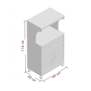 Tủ Bếp Mini Gỗ Nhỏ Gọn Có Cửa Và Kệ - TB44
