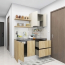 Tủ Bếp Mini Thiết Kế Dọc Gọn Gàng - TB14