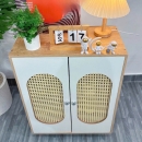 Kệ Giày Dép Gỗ Mây Đan Phong Cách Vintage Sang Trọng - KGD29