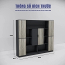 Tủ Hồ Sơ Giám Đốc Thiết Kế Hình Khối Đối Xứng Cao Cấp - THS387