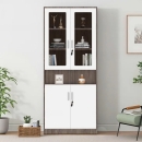 Tủ Hồ Sơ Gỗ 2 Cánh Kính 2 Cánh Kín Có Khóa - THS312