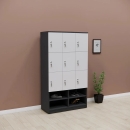 Tủ Locker Gỗ 9 Ngăn Tích Hợp Kệ Để Giày Dép - TLK82