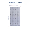 Tủ Locker 16 Cánh Sắt SơnTĩnh Điện - TLK63