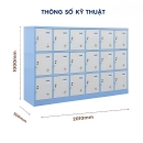 Tủ Locker 18 Ngăn Dáng Lửng Cao Cấp - TLK68