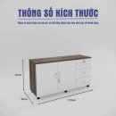 Tủ Phụ Di Động 3 Ngăn Kéo 1 Khoang Kệ Tiện Lợi - TP63