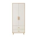 Tủ Quần Áo Gỗ 2 Cánh Có 2 Ngăn Kéo Tiện Lợi - TQA25