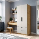 Tủ Quần Áo Gỗ 2 Cánh Và 2 Ngăn Kéo Sang Trọng - TQA28